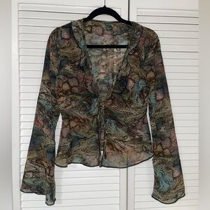 Wild Fable Multicolor Sheer Blouse
